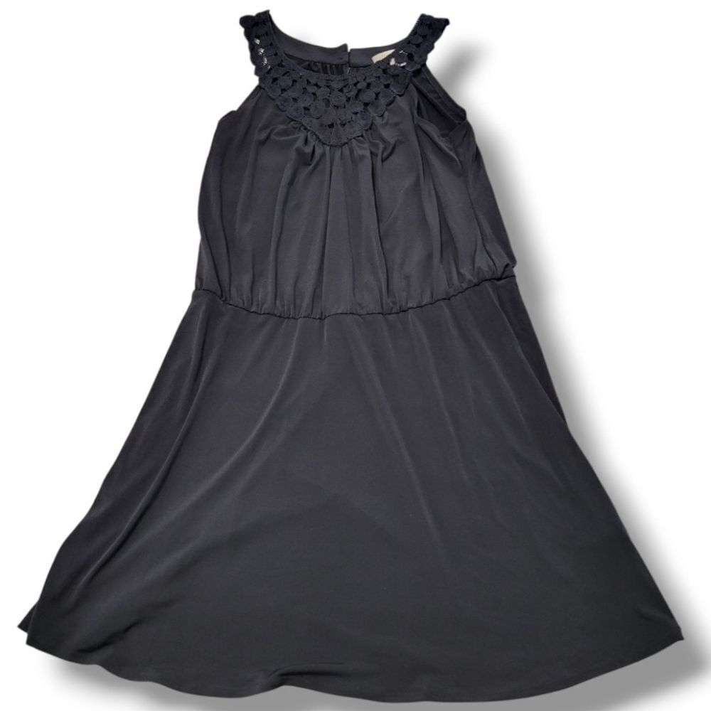 Jonathan Martin Dress Size 10 Blouson Dress Sleeveless Dress Crochet Neckline